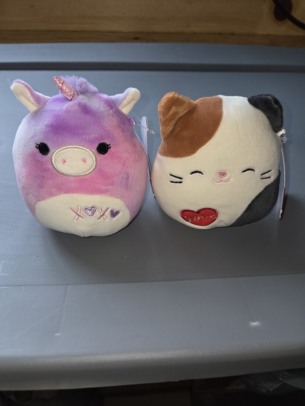Squishmallows Purple Pink Unicorn & Calico Cat Plush Duo